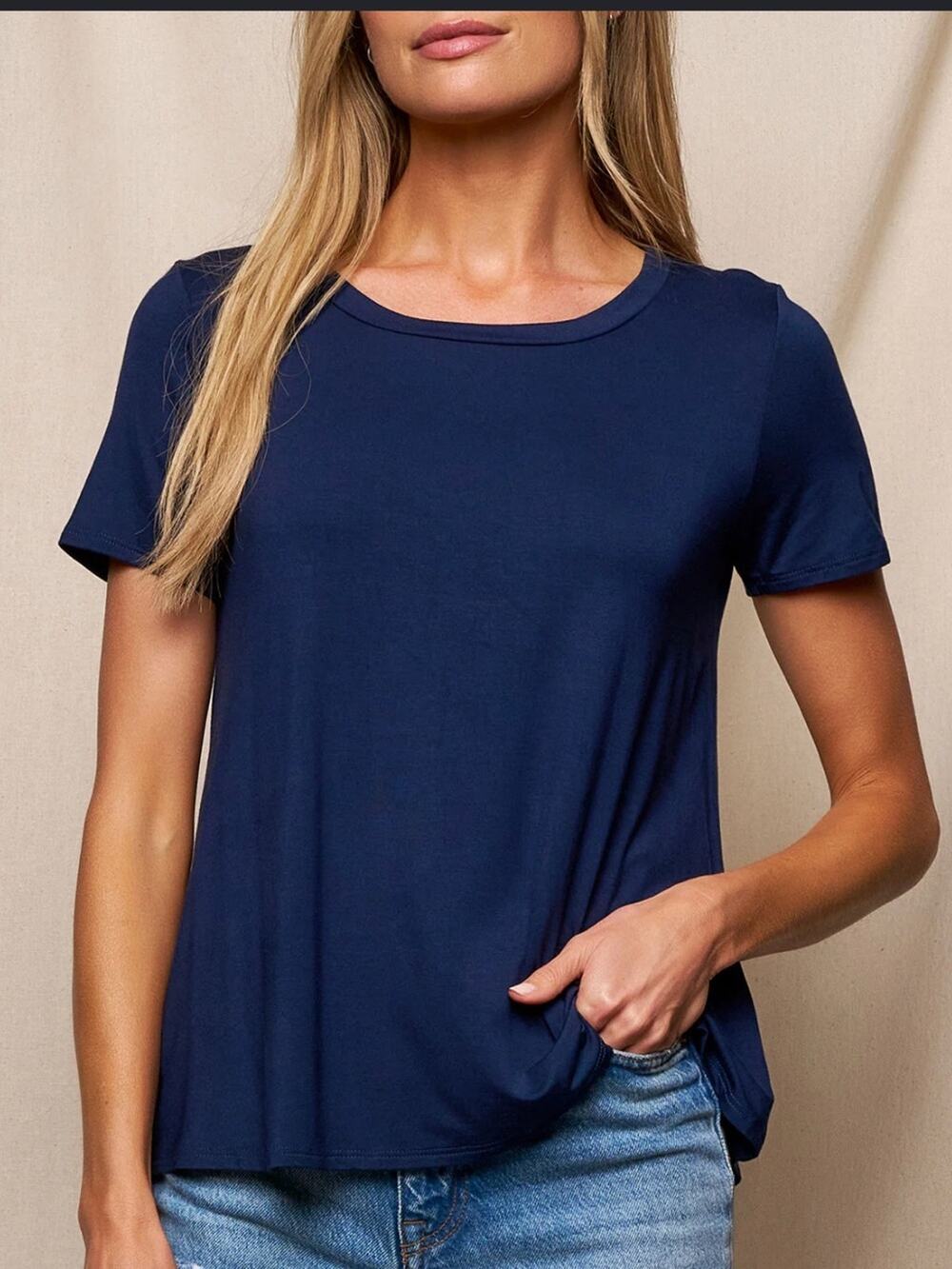 Loft Relaxed Tee Blue Small